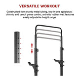Gym Equipment & Accessories: Bench Press Gym Rack and Chin Up Bar