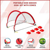 Soccer & Soccer Accessories: Portable Kids Soccer Goal Set with Cones