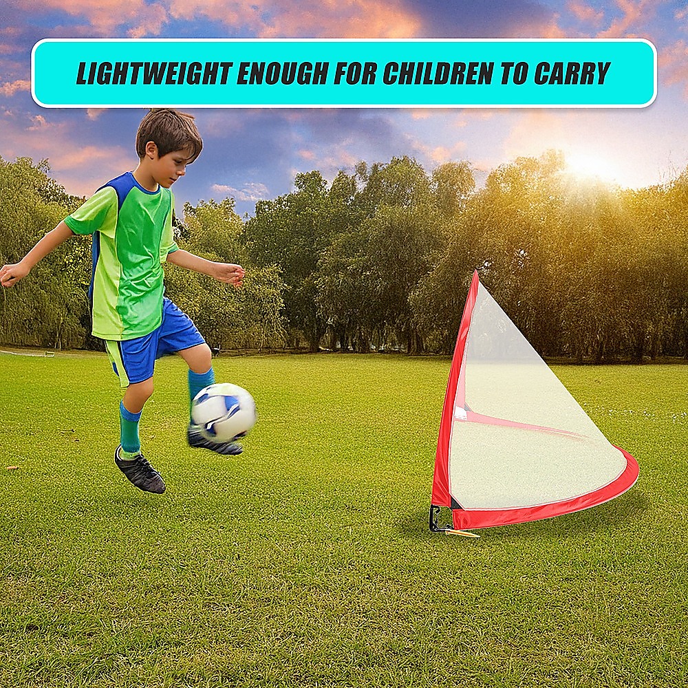 Soccer & Soccer Accessories: Portable Kids Soccer Goal Set with Cones