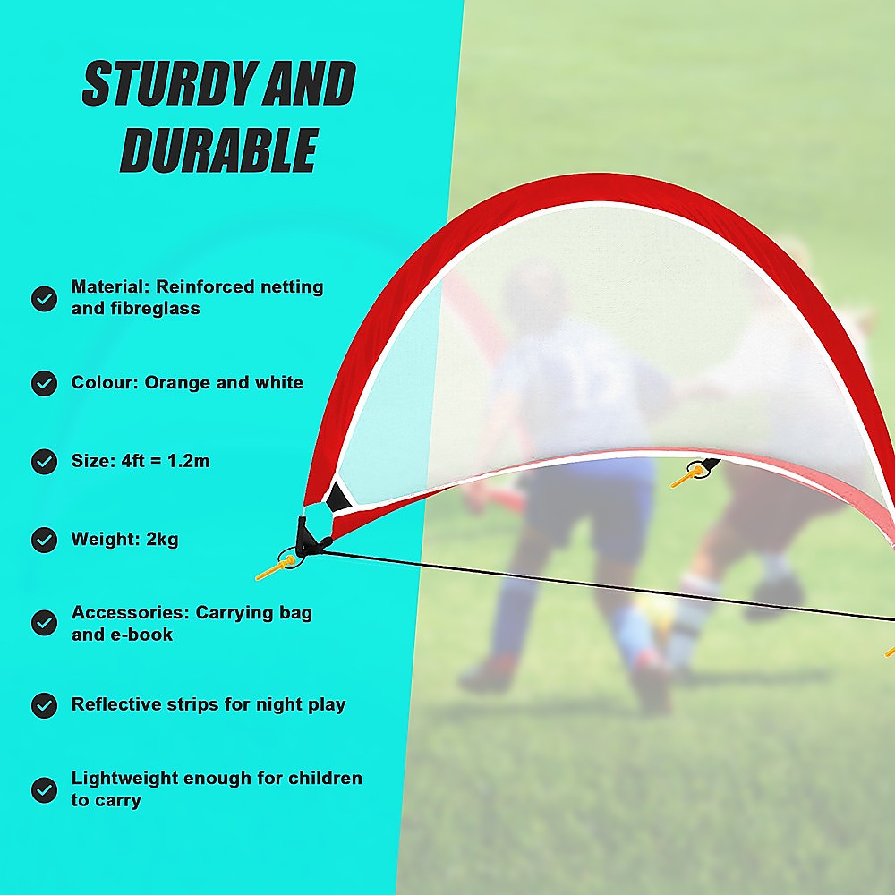 Soccer & Soccer Accessories: Portable Kids Soccer Goal Set with Cones