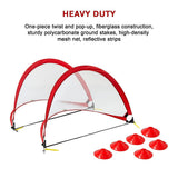 Soccer & Soccer Accessories: Portable Kids Soccer Goal Set with Cones