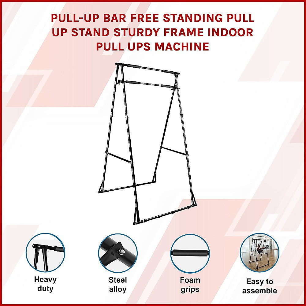 Gym Equipment & Accessories: Pull-up Bar Free Standing Pull up Stand Sturdy Frame Indoor Pull Ups Machine