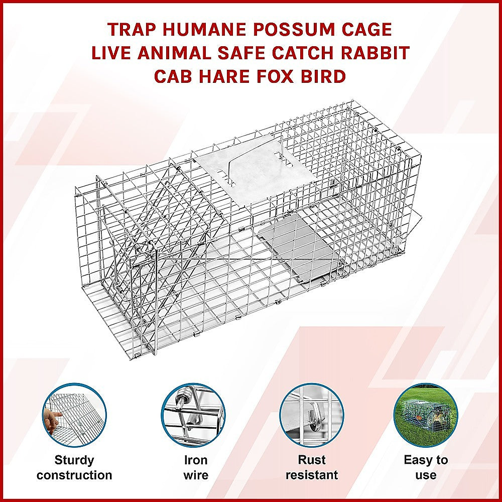 Animal Traps: Trap Humane Possum Cage Live Animal Safe Catch Rabbit Cat Hare Fox Bird
