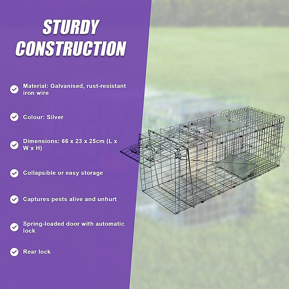 Animal Traps: Trap Humane Possum Cage Live Animal Safe Catch Rabbit Cat Hare Fox Bird