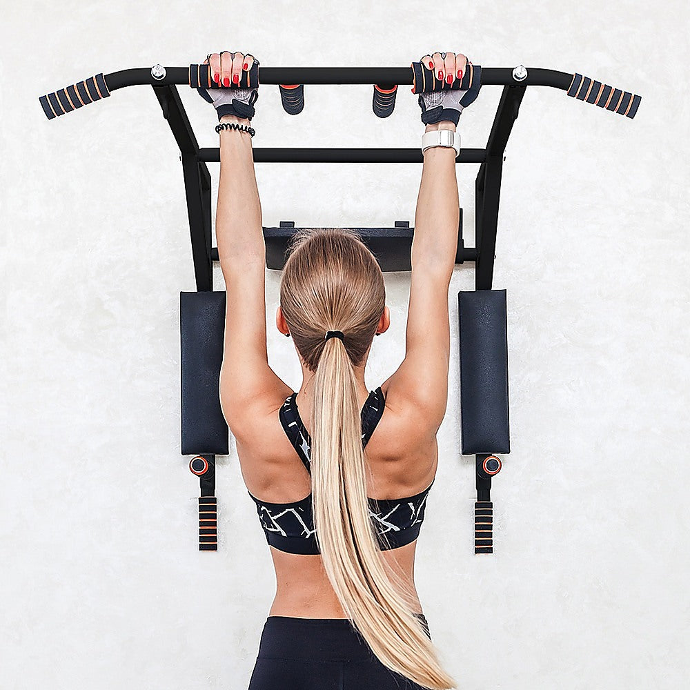 Gym Equipment & Accessories: Heavy Duty Wall Mounted Power Station Pull Up Dip Knee Raise Bar