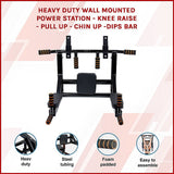 Gym Equipment & Accessories: Heavy Duty Wall Mounted Power Station Pull Up Dip Knee Raise Bar