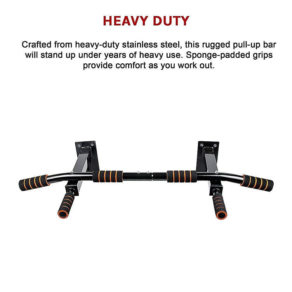Gym Equipment & Accessories: Heavy Duty Pull Up Bar Home Gym Chin Up Bar Wall Ceiling Mount