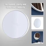 90cm Round Wall Mirror Bathroom Makeup Mirror by Della Francesca
