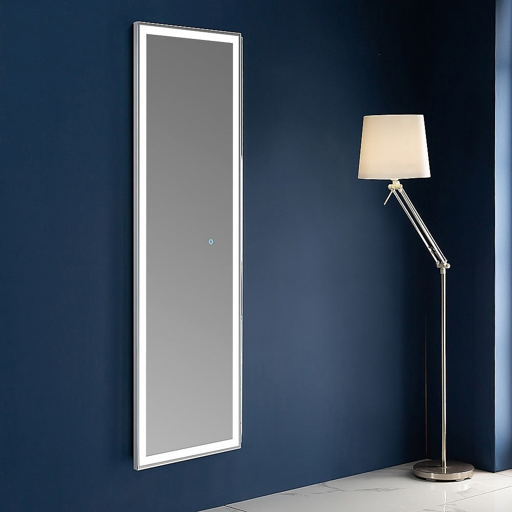 Mirrors: LED Full Length Mirror Standing Floor Makeup Wall Light Mirror 1.6M