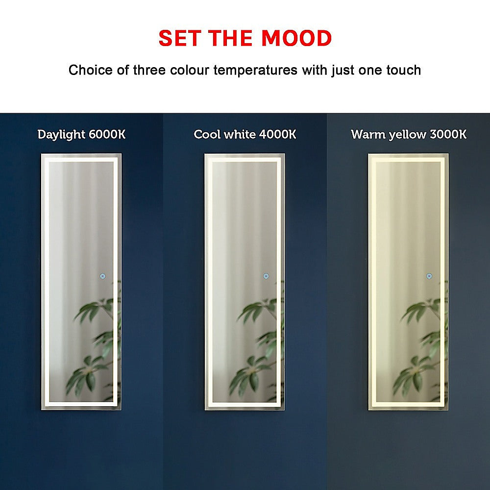 Mirrors: LED Full Length Mirror Standing Floor Makeup Wall Light Mirror 1.6M