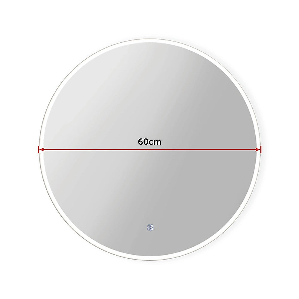 Bath Additives: 60cm LED Wall Mirror Bathroom Mirrors Light Decor Round