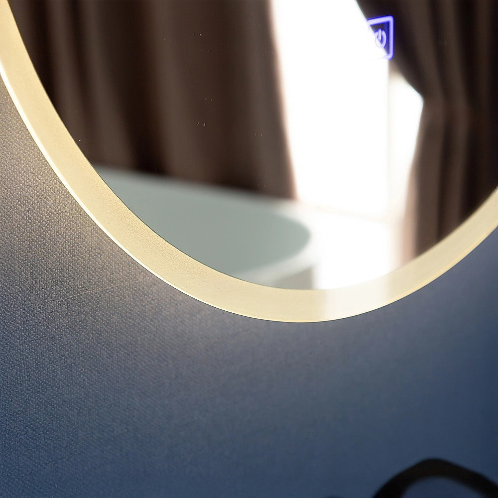 Bath Additives: 60cm LED Wall Mirror Bathroom Mirrors Light Decor Round