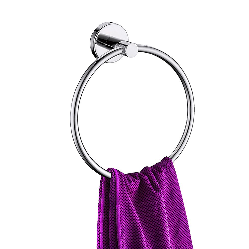 Kitchen & Bathroom DIY: Classic Chrome Towel Bar Rail Ring Bathroom