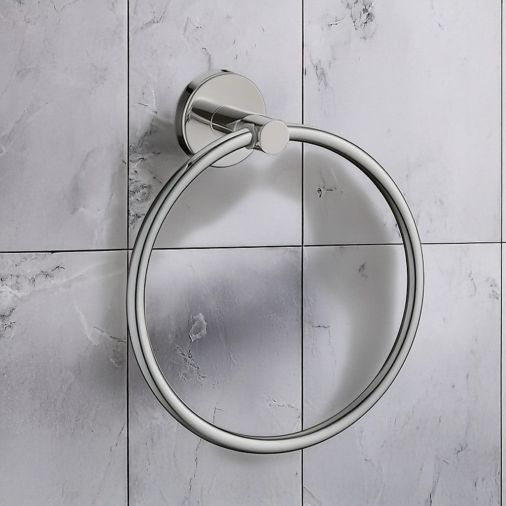 Kitchen & Bathroom DIY: Classic Chrome Towel Bar Rail Ring Bathroom