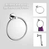 Kitchen & Bathroom DIY: Classic Chrome Towel Bar Rail Ring Bathroom