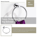 Kitchen & Bathroom DIY: Classic Chrome Towel Bar Rail Ring Bathroom