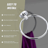 Kitchen & Bathroom DIY: Classic Chrome Towel Bar Rail Ring Bathroom