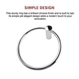 Classic Chrome Towel Bar Rail Ring Bathroom