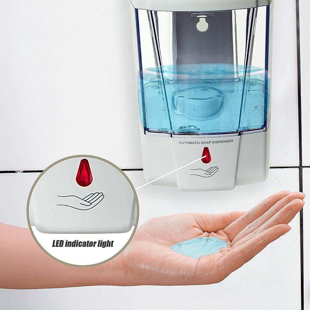 Bath Caddies: Automatic Liquid Soap/Alcohol Sanitizer Dispenser 700ML Hands-Free Sensor Wall