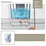 Bath Caddies: Automatic Liquid Soap/Alcohol Sanitizer Dispenser 700ML Hands-Free Sensor Wall