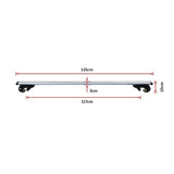 Caravan Accessories: Universal Car Top Roof Rail Rack Cross Bar Aluminium Lockable 1350MM