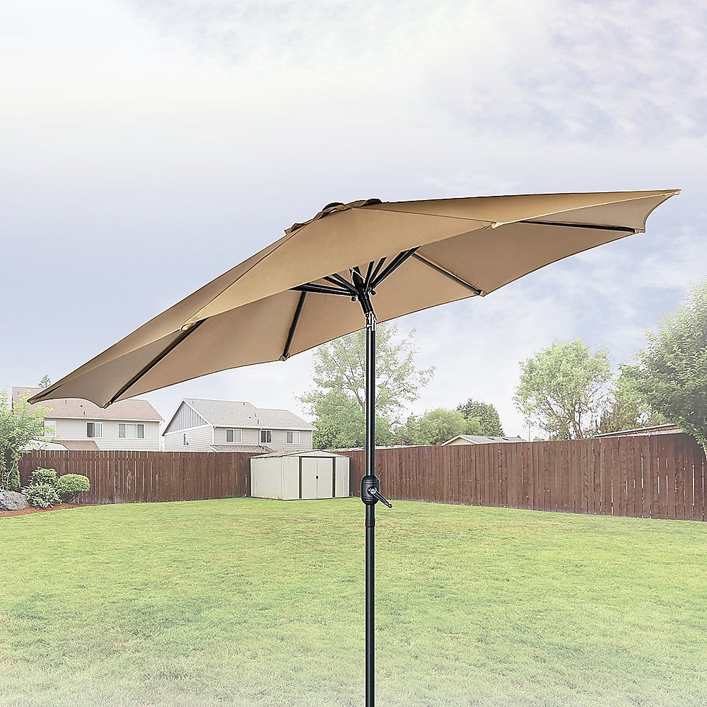 Umbrellas & Sunshades: 9FT Patio Umbrella Outdoor Garden Table Umbrella with 8 Sturdy Ribs