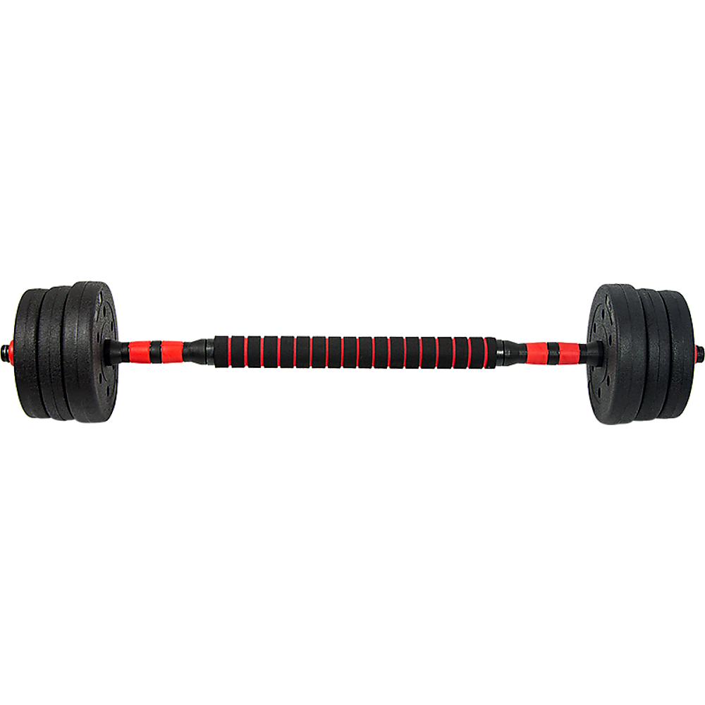 Weightlifting Machines & Racks: 20kg Adjustable Rubber Dumbbell Set Barbell Home GYM Exercise Weights