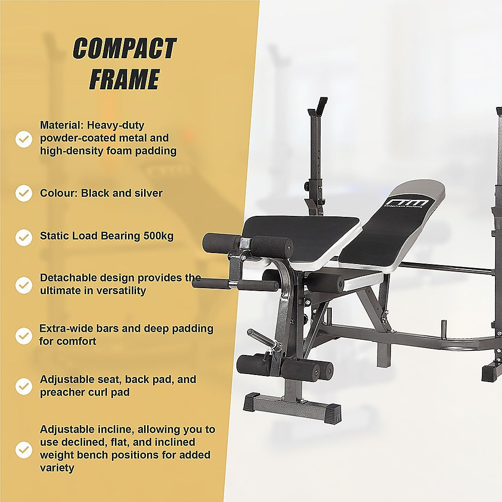 Gym Equipment & Accessories: Multi Station Home Gym Weight Bench Press Leg Equipment Set Fitness Exercise