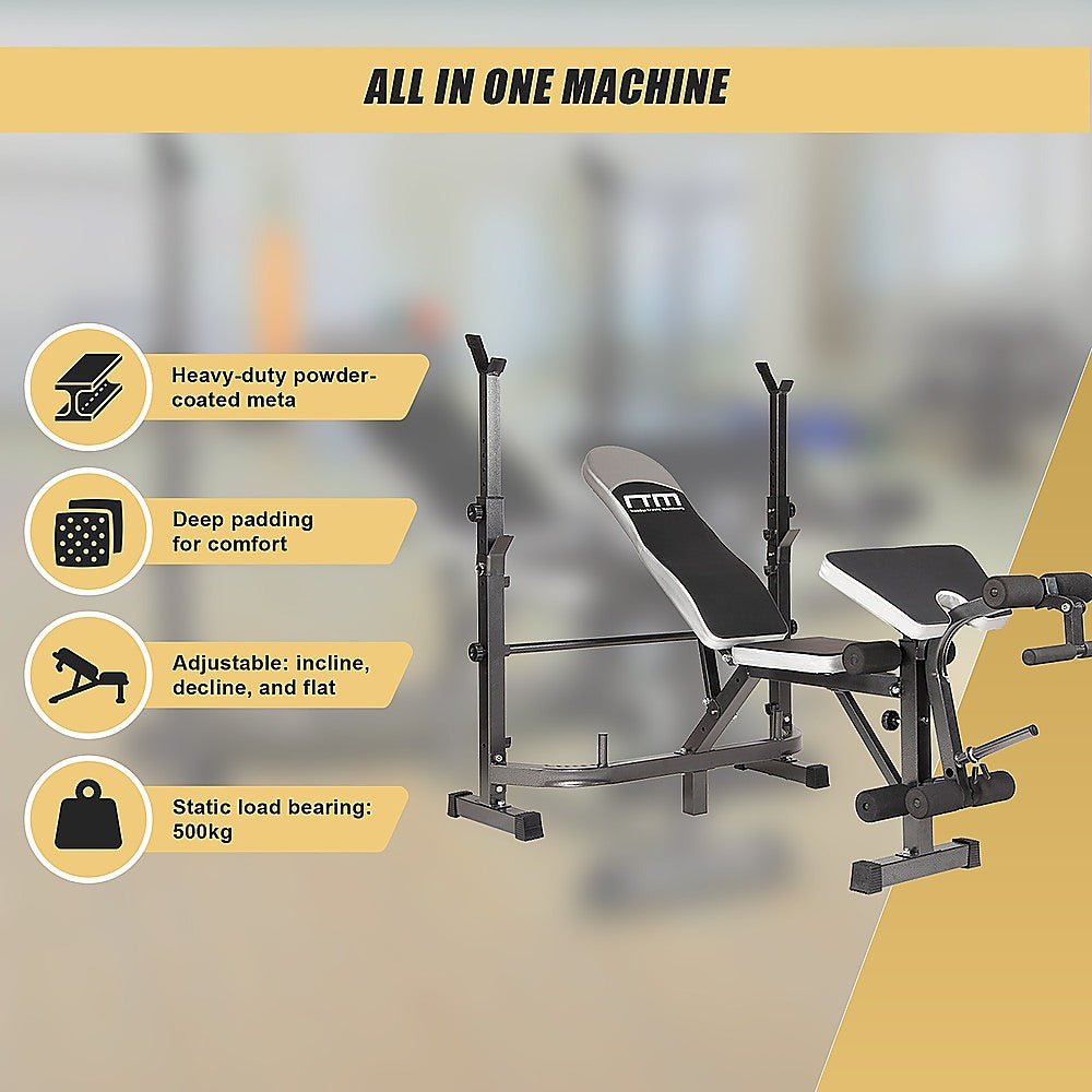 Gym Equipment & Accessories: Multi Station Home Gym Weight Bench Press Leg Equipment Set Fitness Exercise