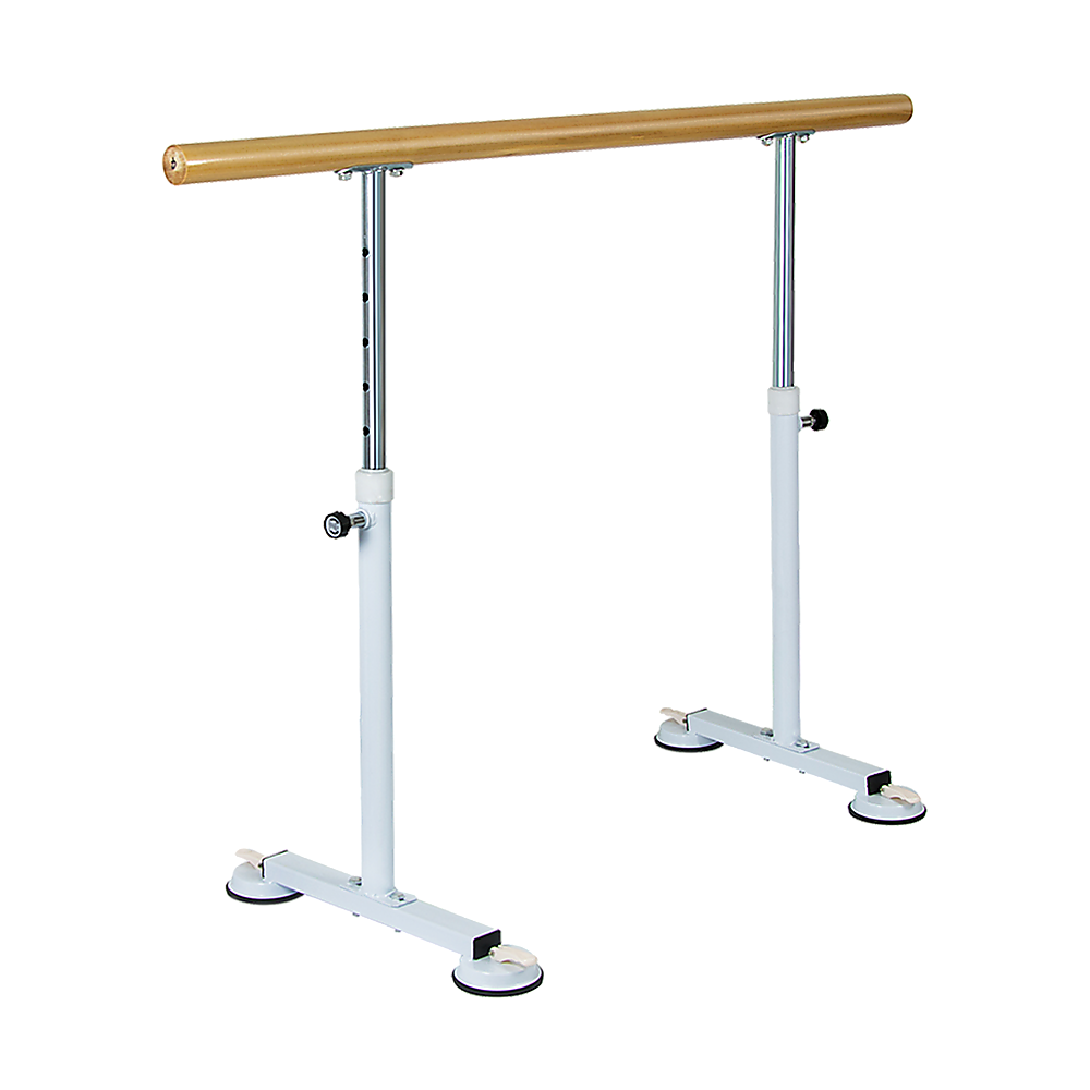 Gym Equipment & Accessories: Wooden Portable Ballet Bar Stretch Barre Dance Bar 1.5M Freestanding Ballet Bar