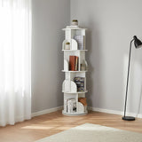 Bookcases & Shelves: 360-degree Rotating 4 Tier Display Shelf Bookcase Organiser