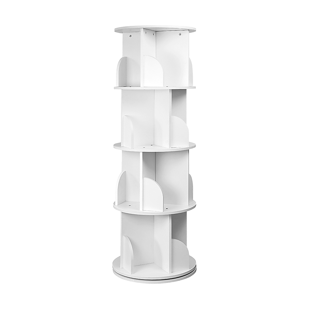 Bookcases & Shelves: 360-degree Rotating 4 Tier Display Shelf Bookcase Organiser