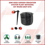 Irrigation Pumps: 50M Hose Garden Irrigation System Plant Watering DIY Micro Drip Kits