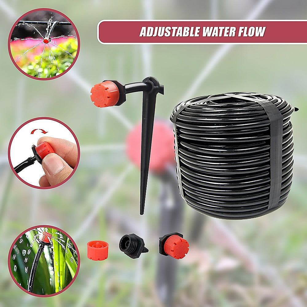 Irrigation Pumps: 50M Hose Garden Irrigation System Plant Watering DIY Micro Drip Kits