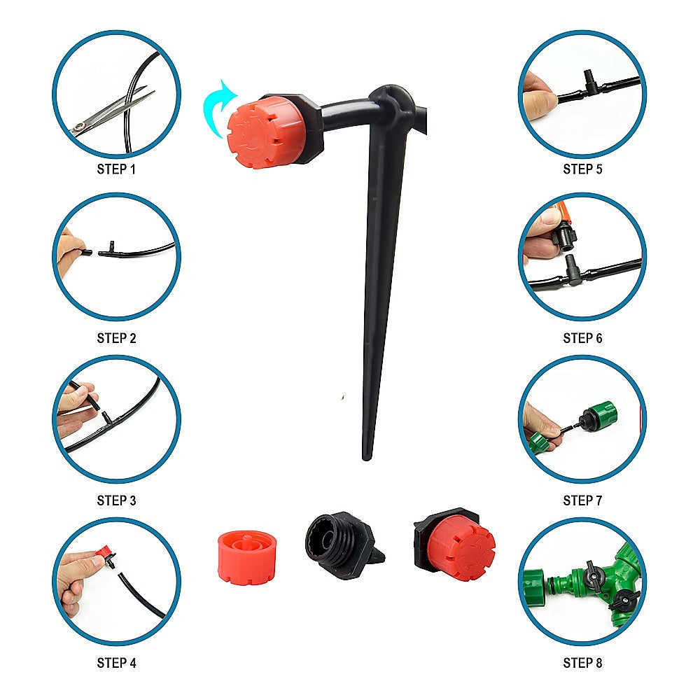 Irrigation Pumps: 50M Hose Garden Irrigation System Plant Watering DIY Micro Drip Kits