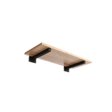 20cm Floating Shelf Brackets Industrial Metal Shelving Supports 4-Pack - Black