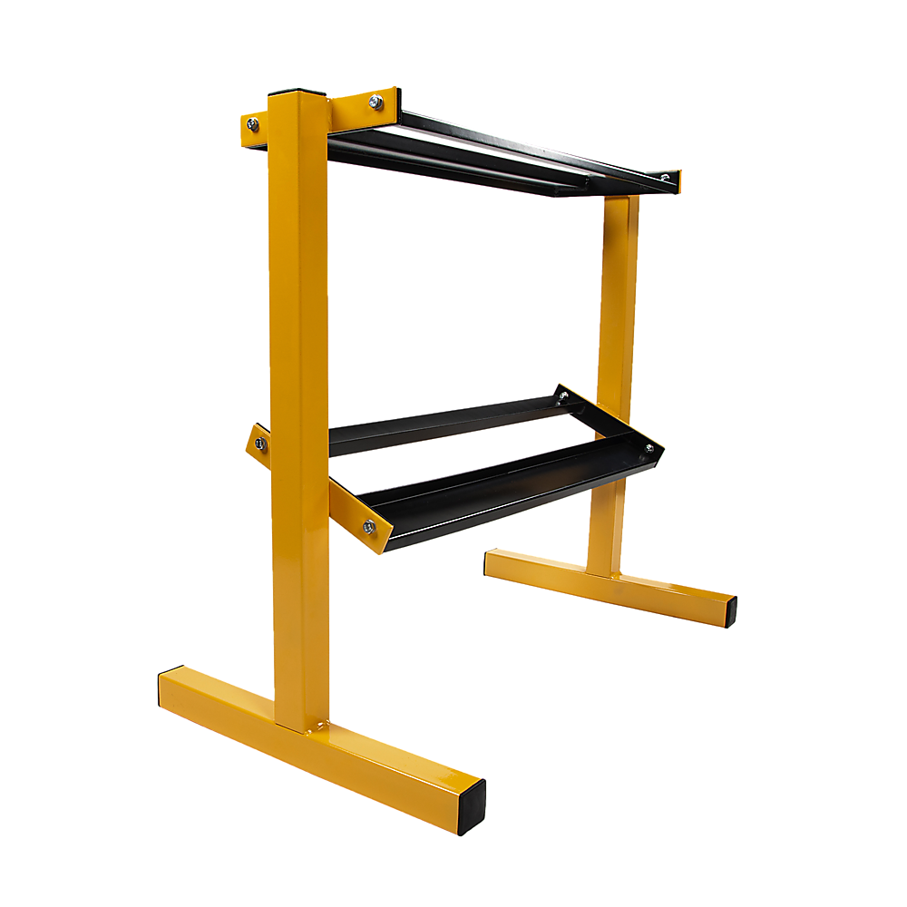 Gym Equipment & Accessories: 2 Tier Dumbbell Rack for Dumbbell Weights Storage