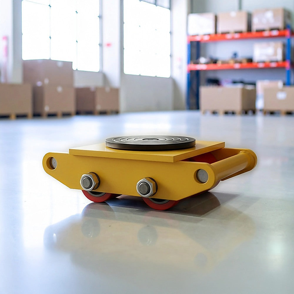 Utility Trolleys: Heavy Duty Machine Dolly Skate Machinery Roller Mover Cargo Trolley 6T