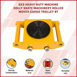 Utility Trolleys: Heavy Duty Machine Dolly Skate Machinery Roller Mover Cargo Trolley 6T