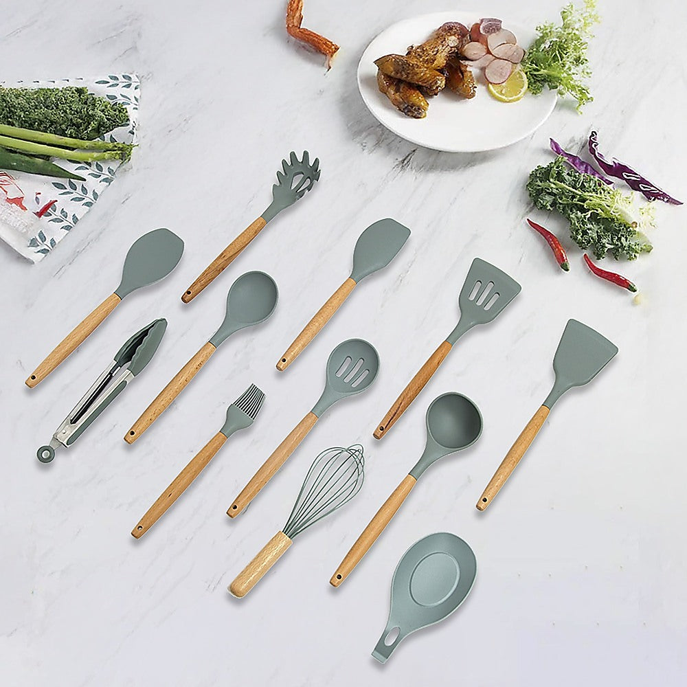 Kitchen Utensils: 13x Kitchen Utensils for Cooking Baking Silicone Set