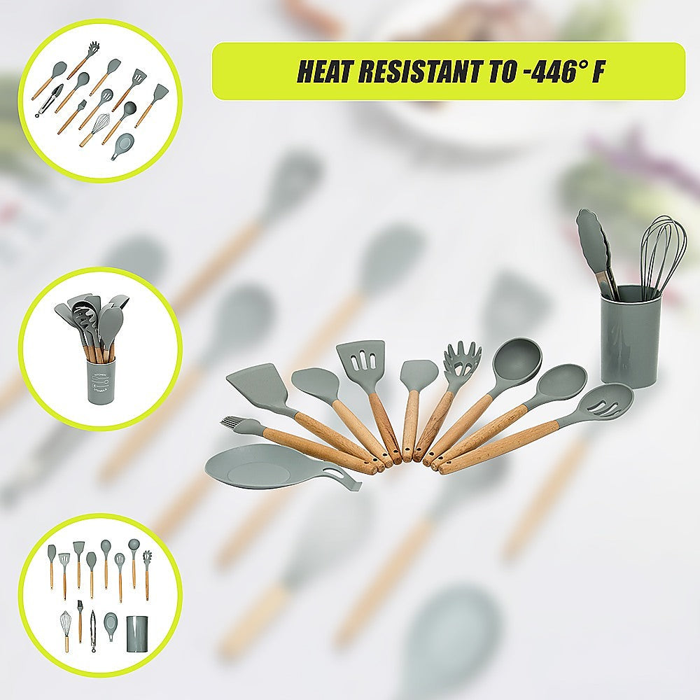 Kitchen Utensils: 13x Kitchen Utensils for Cooking Baking Silicone Set