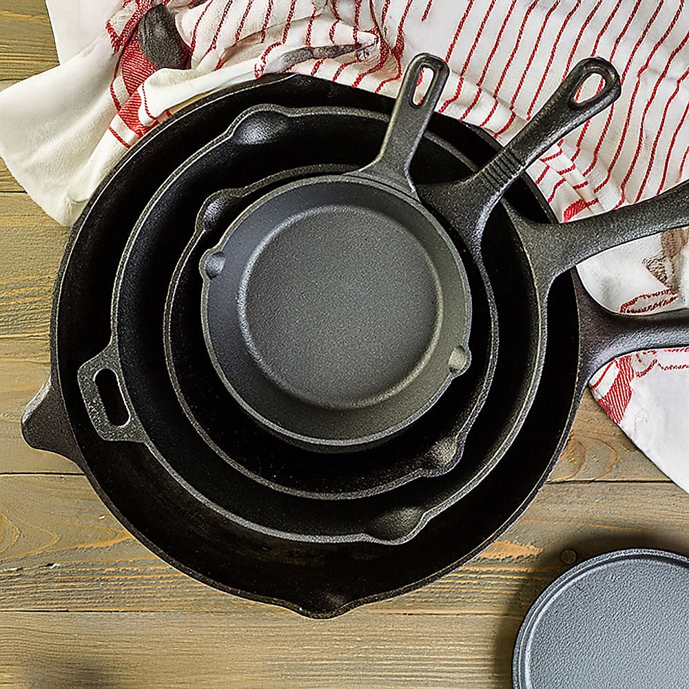 Kitchen Utensils: Pre Seasoned Cast Iron Skillet Fry Pan Set 3 Pcs Frying Pan Set