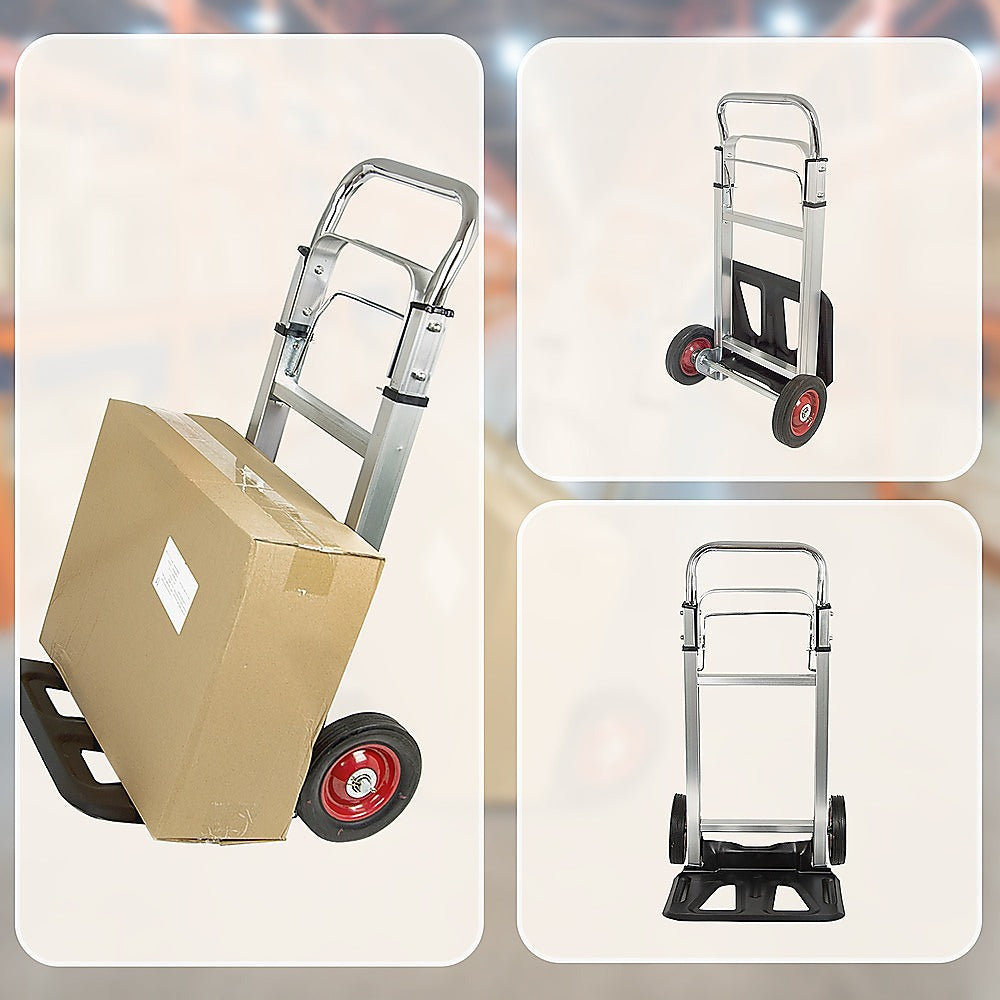 Utility Trolleys: 100kg Trolley Folding Hand Truck Sack Barrow