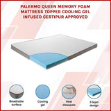 Mattress Toppers: Queen Cooling Gel Memory Foam Mattress Topper  CertiPUR-US Certified Foam