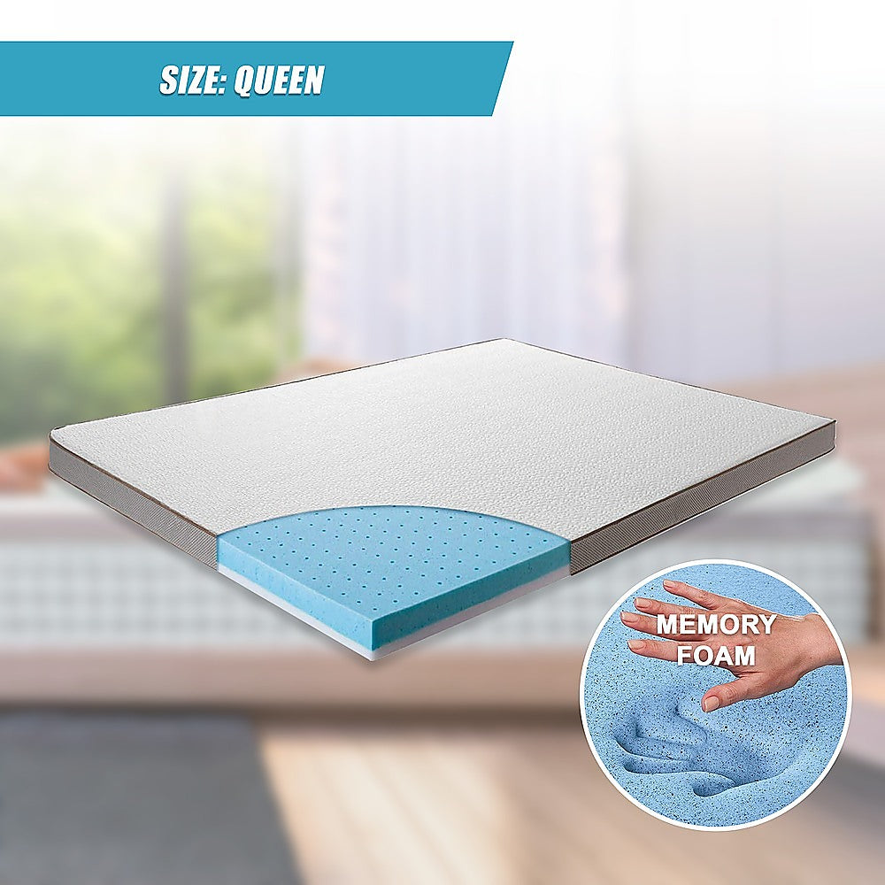 Mattress Toppers: Queen Cooling Gel Memory Foam Mattress Topper  CertiPUR-US Certified Foam