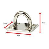 Gardening Accessories: 4X M6 304 Stainless Steel Oblong Pad Eye Plate Marine Hardware Staple Hook
