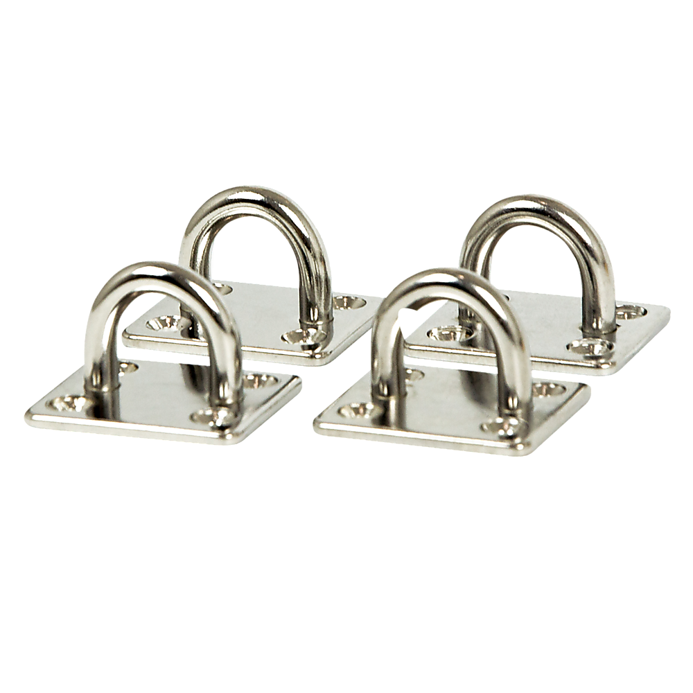 Gardening Accessories: 4X M6 304 Stainless Steel Oblong Pad Eye Plate Marine Hardware Staple Hook