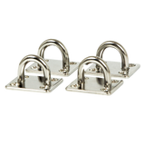 Gardening Accessories: 4X M6 304 Stainless Steel Oblong Pad Eye Plate Marine Hardware Staple Hook