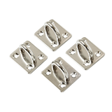 Gardening Accessories: 4X M6 304 Stainless Steel Oblong Pad Eye Plate Marine Hardware Staple Hook