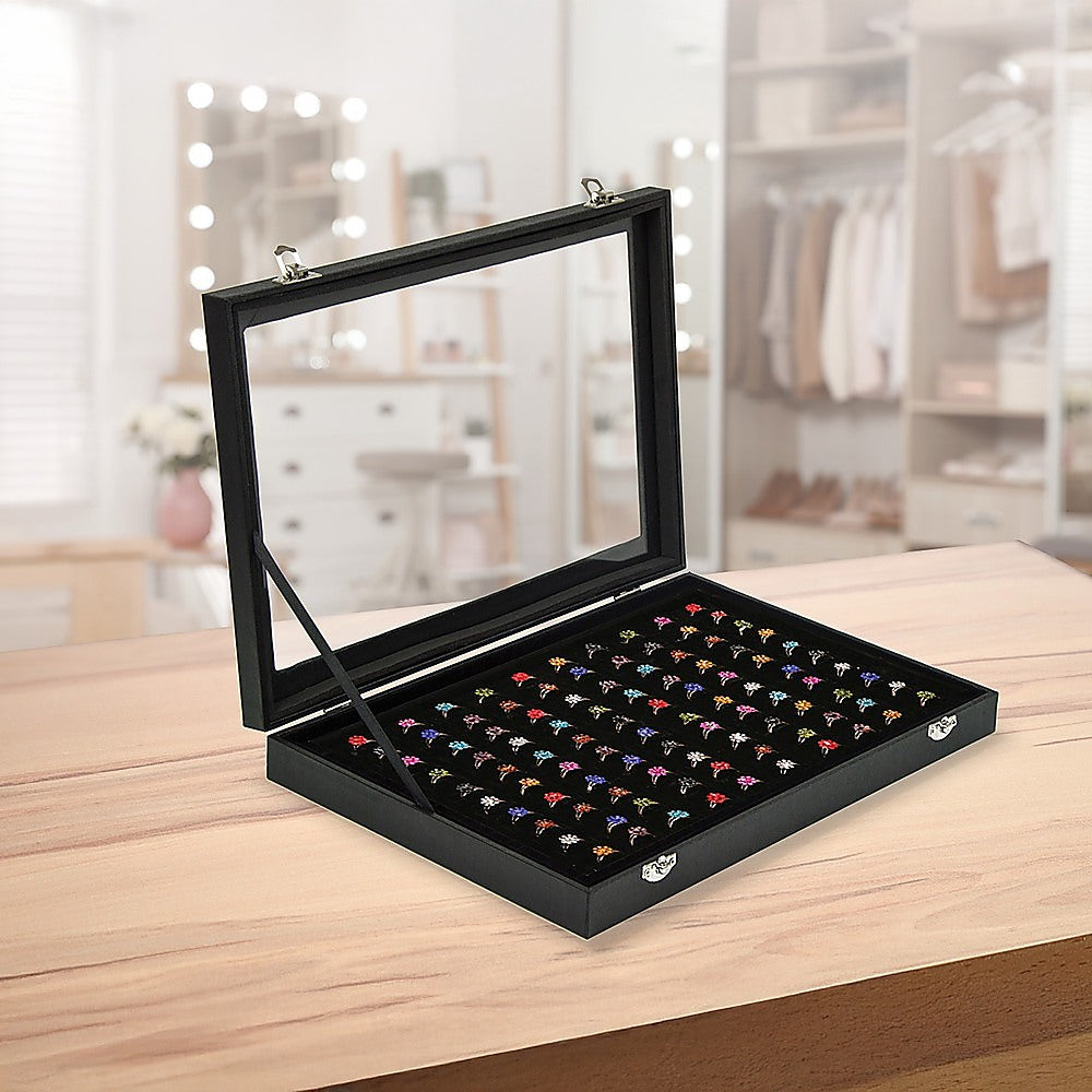 Storage Boxes: 100 Earring Ring Holder Jewellery/Necklace Display Storage Gift Box Show Cases